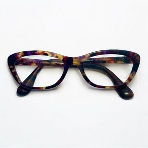 Authentic PRADA VPR 03Q Eyeglass Frames Purple Tortoise Shell